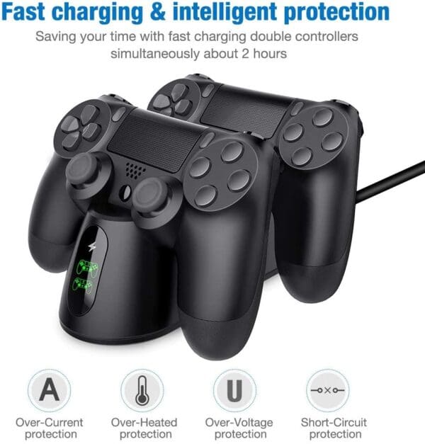 BEBONCOOL Controller Charger Dualsense Dock For PS4 Charging Station For DualShock 4/Playstation 4/PS4/ Pro /PS4 Slim Controller - Reason Electronics