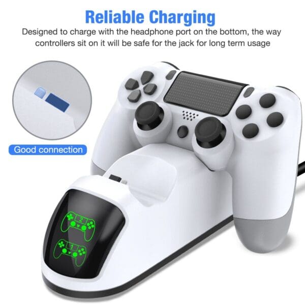 For PS4 Dual USB Handle Fast Charging Dock Station Stand Charger for Playstation 4/PS4 Slim/Pro Game Controller Joystick Gamepad - Reason Electronics