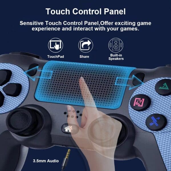 Broodio Wireless Controller For Ps4 Slim Pro Wireless Gamepad Compatible Android Pc Bluetooth Gamepads Joystick For 4