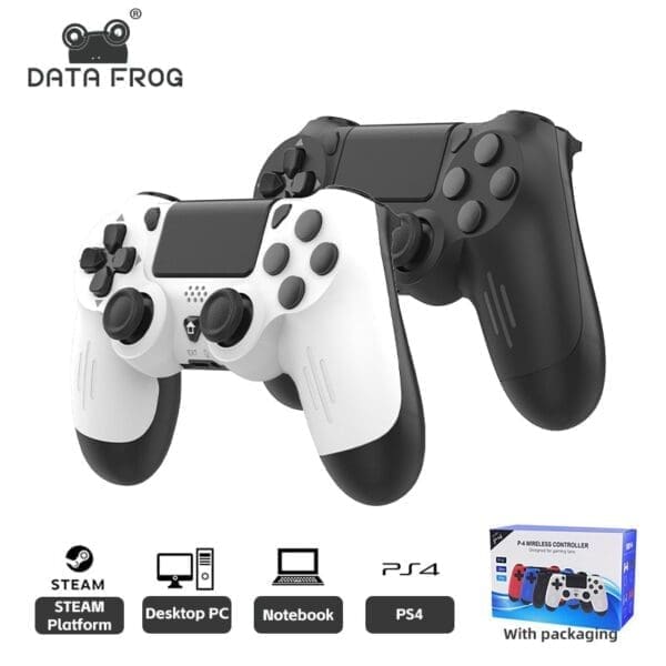 Data Frog Wireless Game Controller For Ps4 Console Bluetooth Compatible Double Vibration For Joystick Pc Gaming
