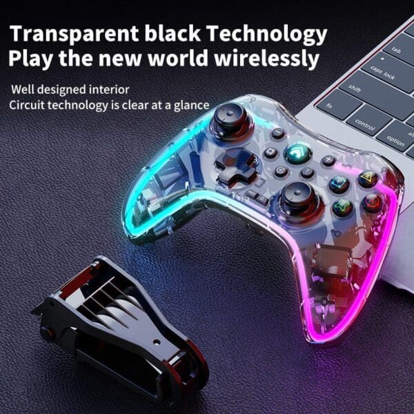Switch Game Handle Switch Pro Transparent Luminous Handle Rgb Dazzling Android Phone Handle 3