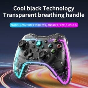 Switch Game Handle Switch Pro Transparent Luminous Handle Rgb Dazzling Android Phone Handle