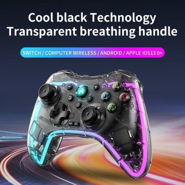 Switch Game Handle Switch Pro Transparent Luminous Handle Rgb Dazzling Android Phone Handle