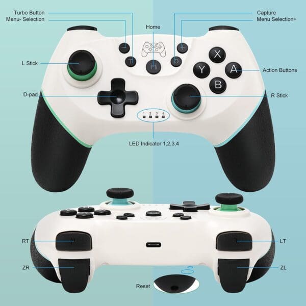 Wireless Bluetooth Gamepad For Nintend Switch Accessories Pro Controller Joystick For Switch Game Console With 6 2