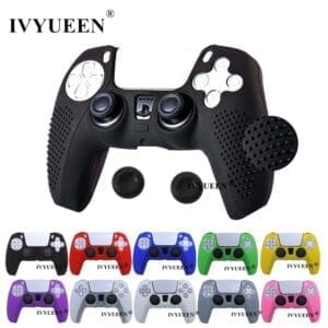 Ivyueen Anti Slip Silicone Cover Skin For Playstation Dualshock Ps Controller Case Thumb Stick Grip