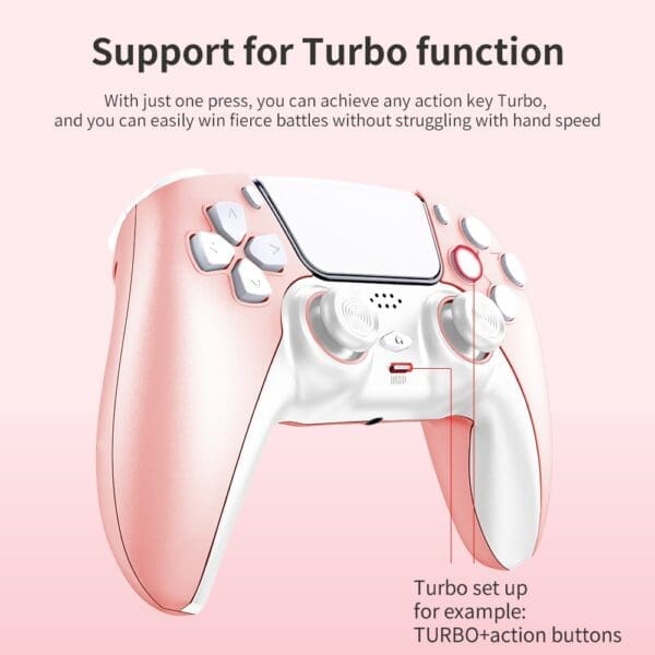 Wireless Controller Compatible Ps4 Ps3 Switch Android Ios Gamepad With 1000mah Battery Turbo Programming Button Hall 5